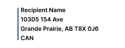 Canada address components