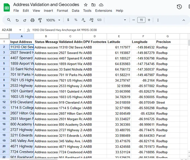 Geocode latitude and longitude coordinates