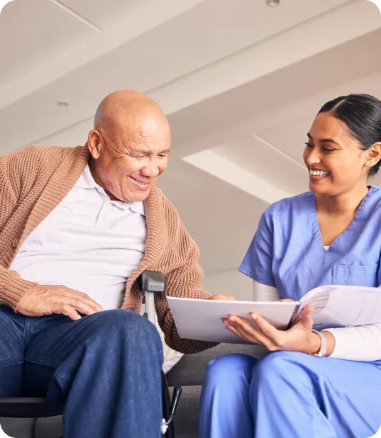 Reception and waiting area of a health institution